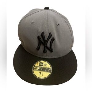 New Era 59Fifty Hat New York Yankees MLB Basic Storm Gray/Black Fitted Cap Color
